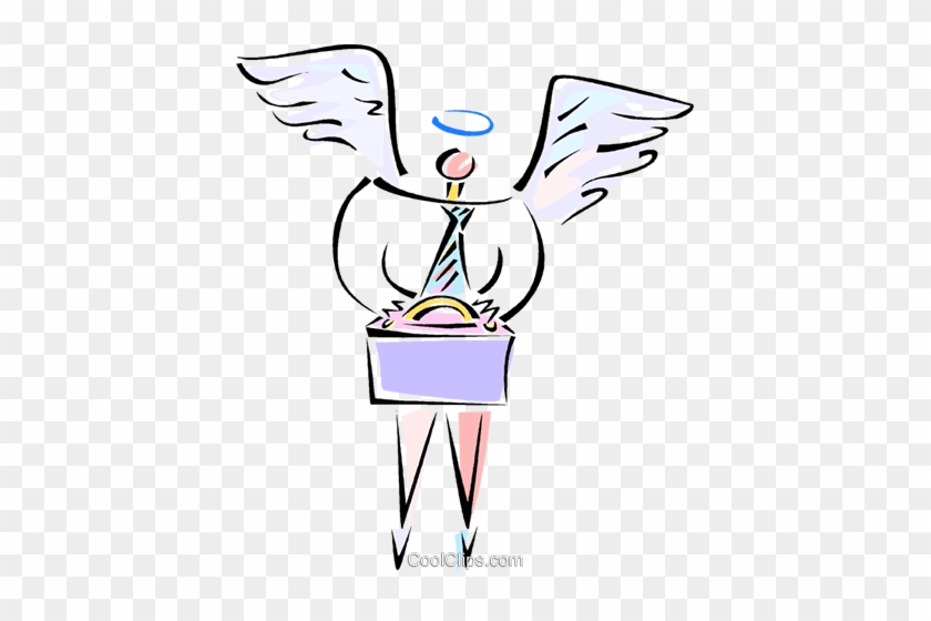 840x560 Man With Angel Wings Royalty Free Vector Clip Art Illustration