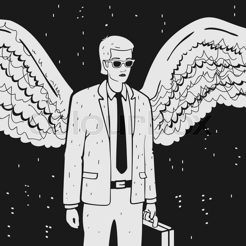 800x800 Man In A Suit With Wings Vector Stock Vector Colourbox