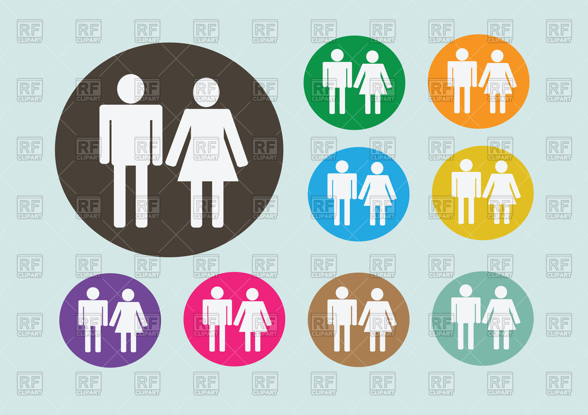 Man Woman Icon Vector at Vectorified.com | Collection of Man Woman Icon ...