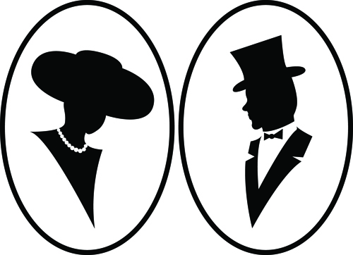 500x362 Creative Man And Woman Silhouettes Vector Set Free Download