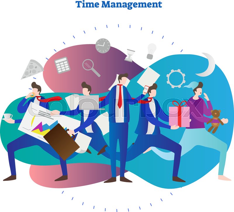 800x727 Time Management Vector Illustration Stock Vector Colourbox