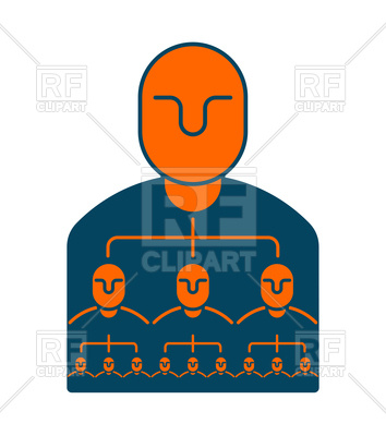 354x400 Company Structure Icon Personnel Management Vector Image