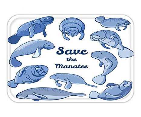 466x389 Beshowere Doormat Manatees Swimming In The Ocean Save