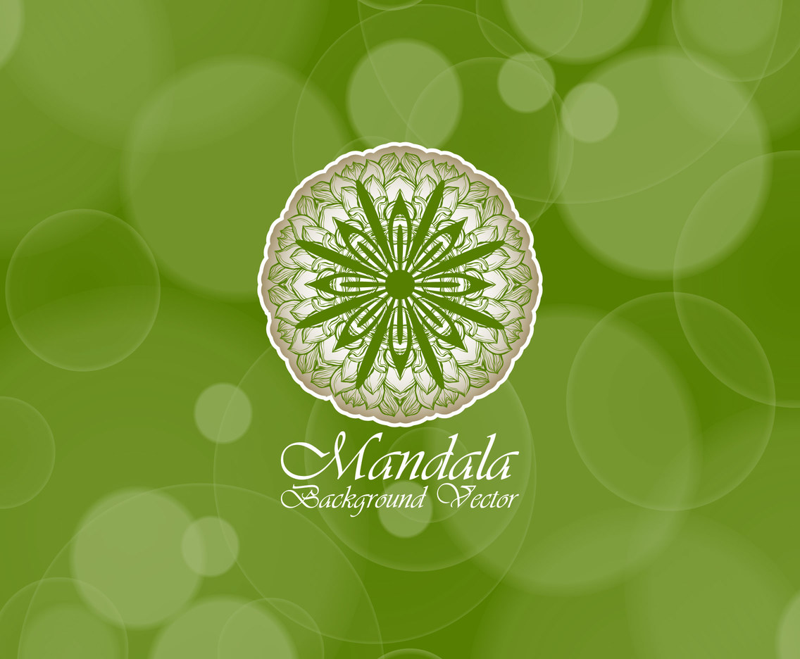 1136x936 Mandala Background Vector Green Vector Art Graphics