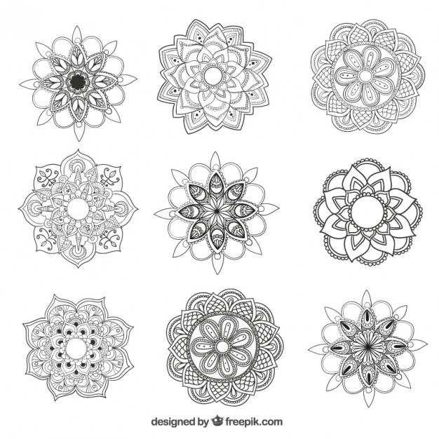 626x626 Mandalas Collection Vector Free Download