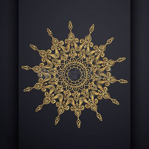 500x500 Vector Luxury Ornamental Mandala Design Background In Gold Color