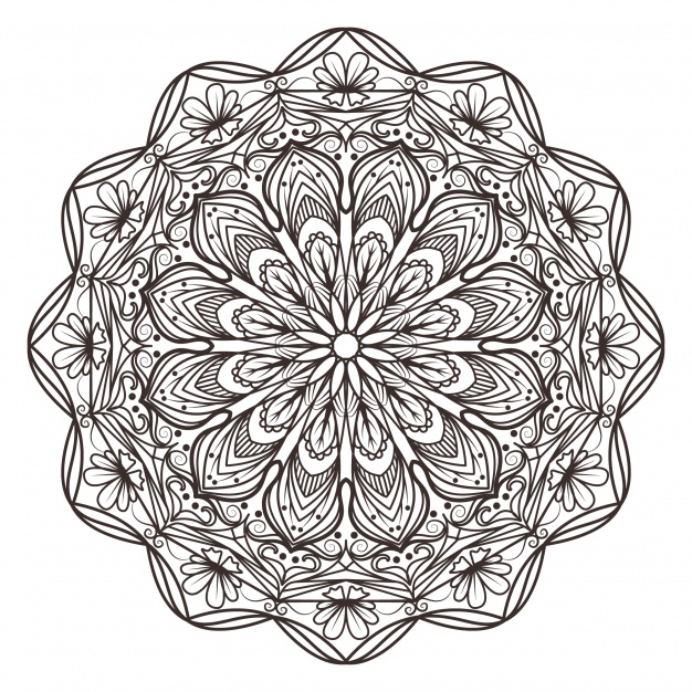 626x626 Geometric Mandala Design Vector Free Download