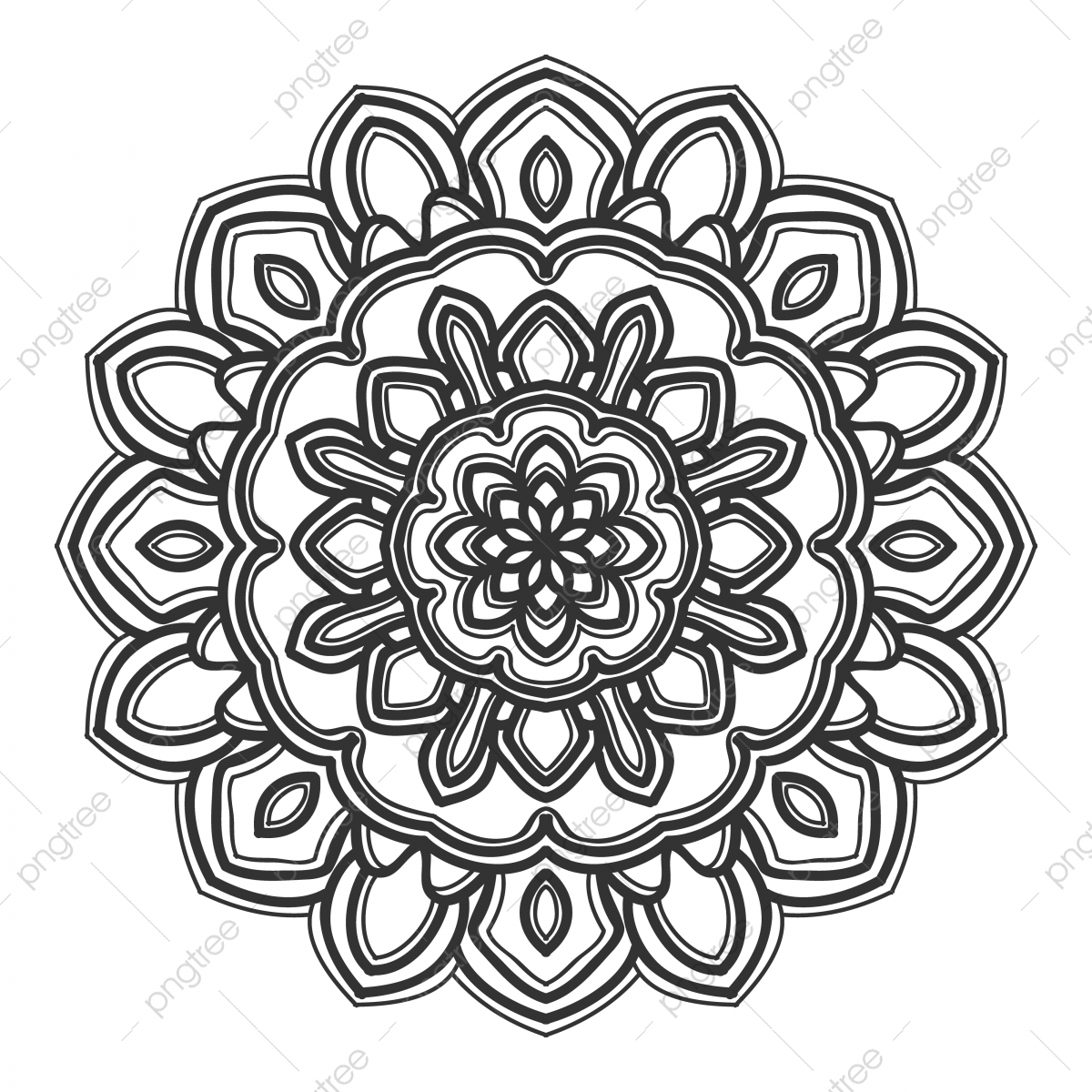 1200x1200 Mandala Flower Illustration Vector, Pattern, Symbol, Asian Png