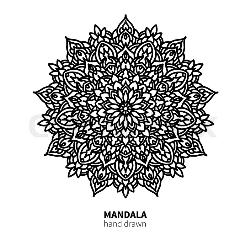 800x800 Mandala Flower Vector Drawing Stock Vector Colourbox