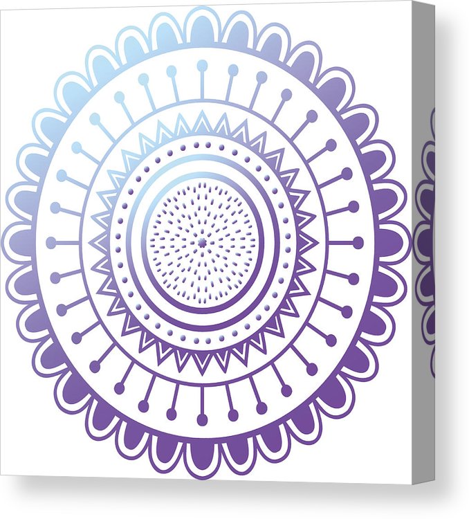 678x750 Mehendy Mandala Flower Vector Illustration Canvas Print Canvas