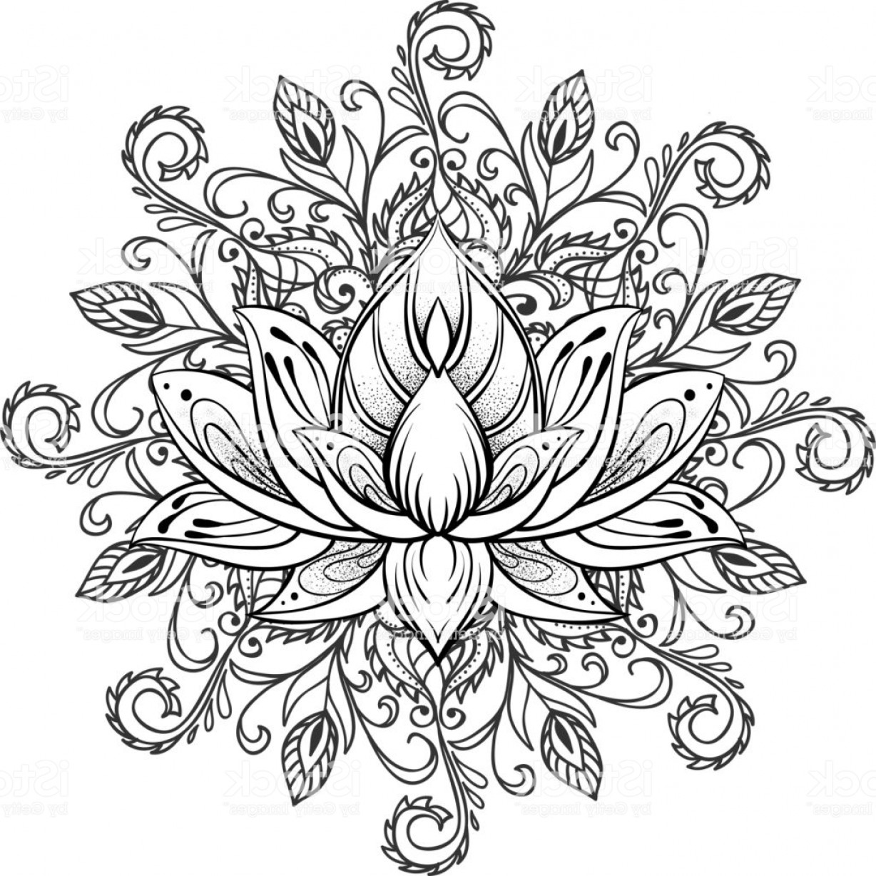 Free 256 Lotus Flower Mandala Svg SVG PNG EPS DXF File