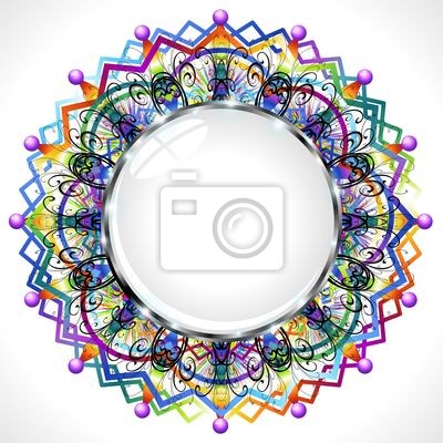 400x400 Mandala Cornice Cristallo Mandala Crystal Frame Vector Foliage