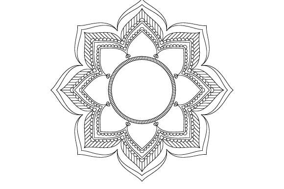 580x386 Mandala Frame Vector Coloring