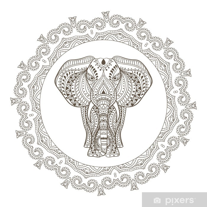 700x700 Mandala Frame Vector Etnik Hint Fil Pixerstick Pixers