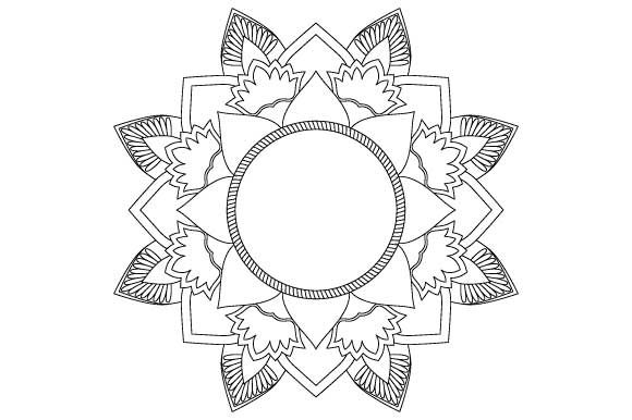 580x386 Mandala Frame Vector Graphic