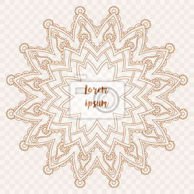400x400 Mandala Frame Vector Illustration Sur Fond Blanc Ornement