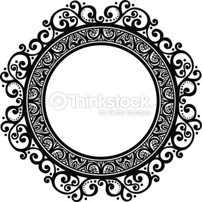 414x414 Beautiful Decorative Round Frame Snowflake, Patterned Design