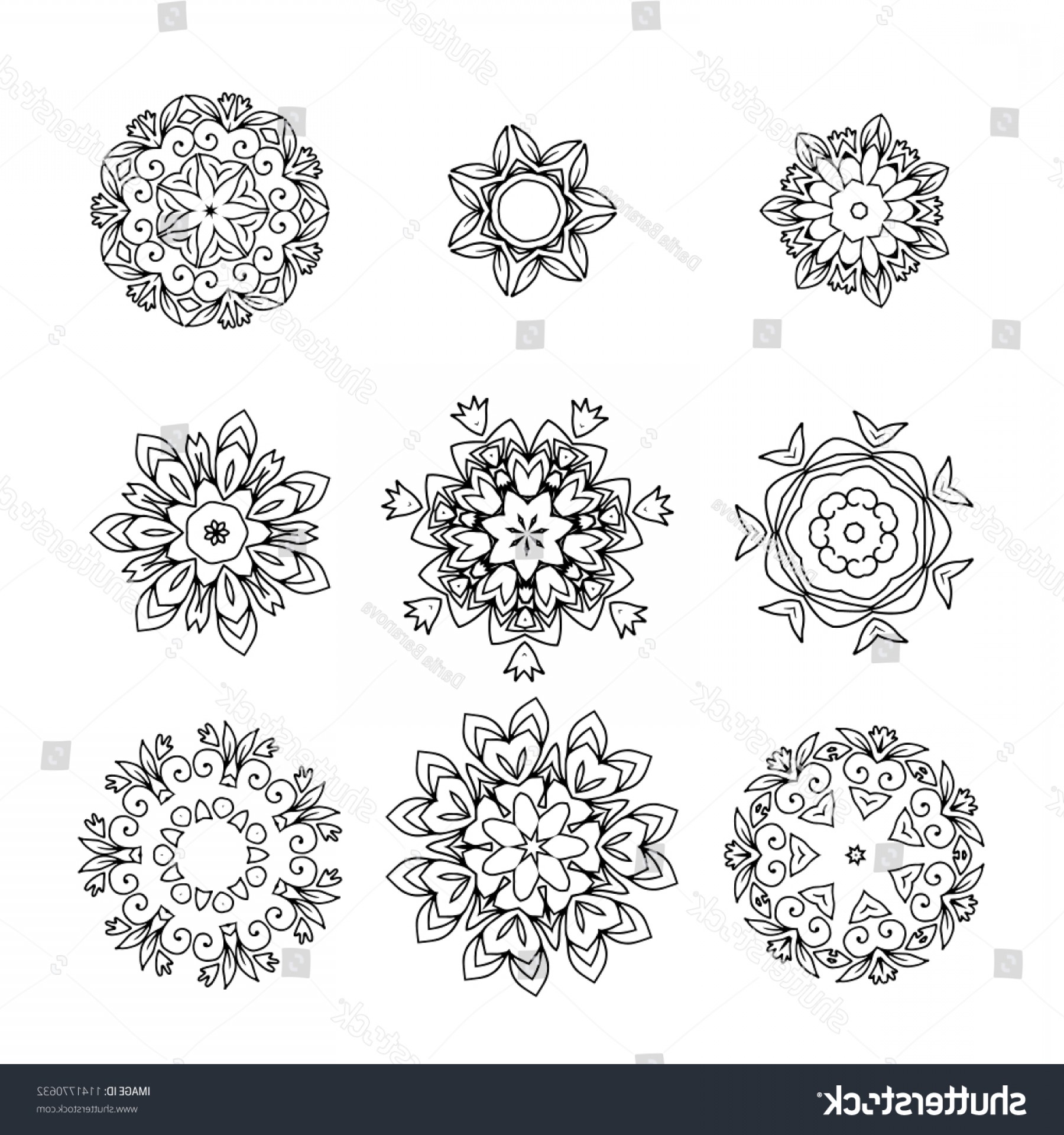 1800x1920 Vector Round Ornamental Contour Mandala Frame Soidergi