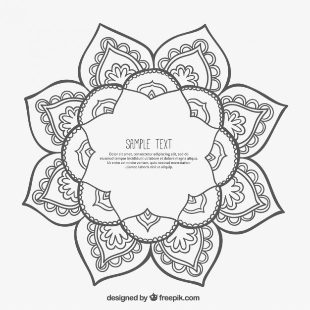 626x626 Frame In Mandala Style Vector Free Download