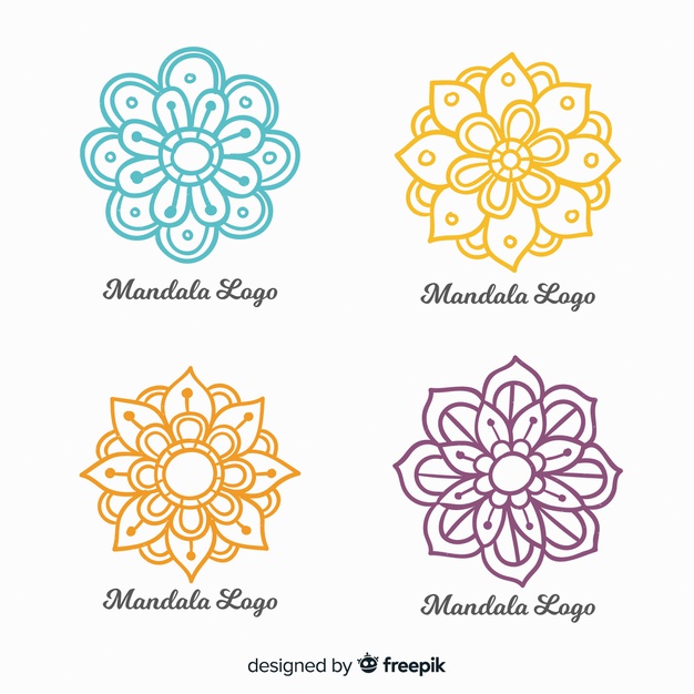 Hand Drawn Mandala Logo Collection Vector Free Download 626x626 Hand Drawn Mandala Logo Collection Vector Free Download