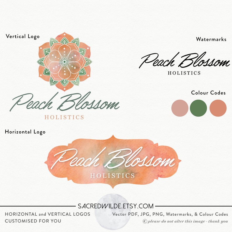 Leaf Mandala Branding Package Mandala Logo Peach Logo Etsy 794x794 Leaf Mandala Branding Package Mandala Logo Peach Logo Etsy