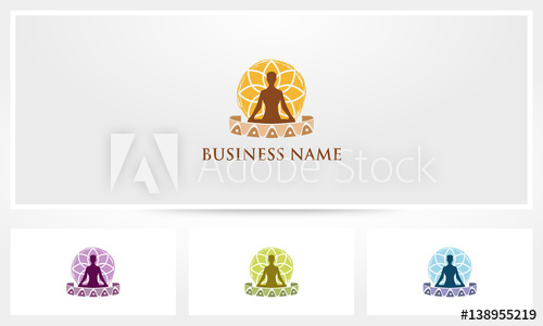 Meditation Yoga Lotus Mandala Logo 500x300 Meditation Yoga Lotus Mandala Logo