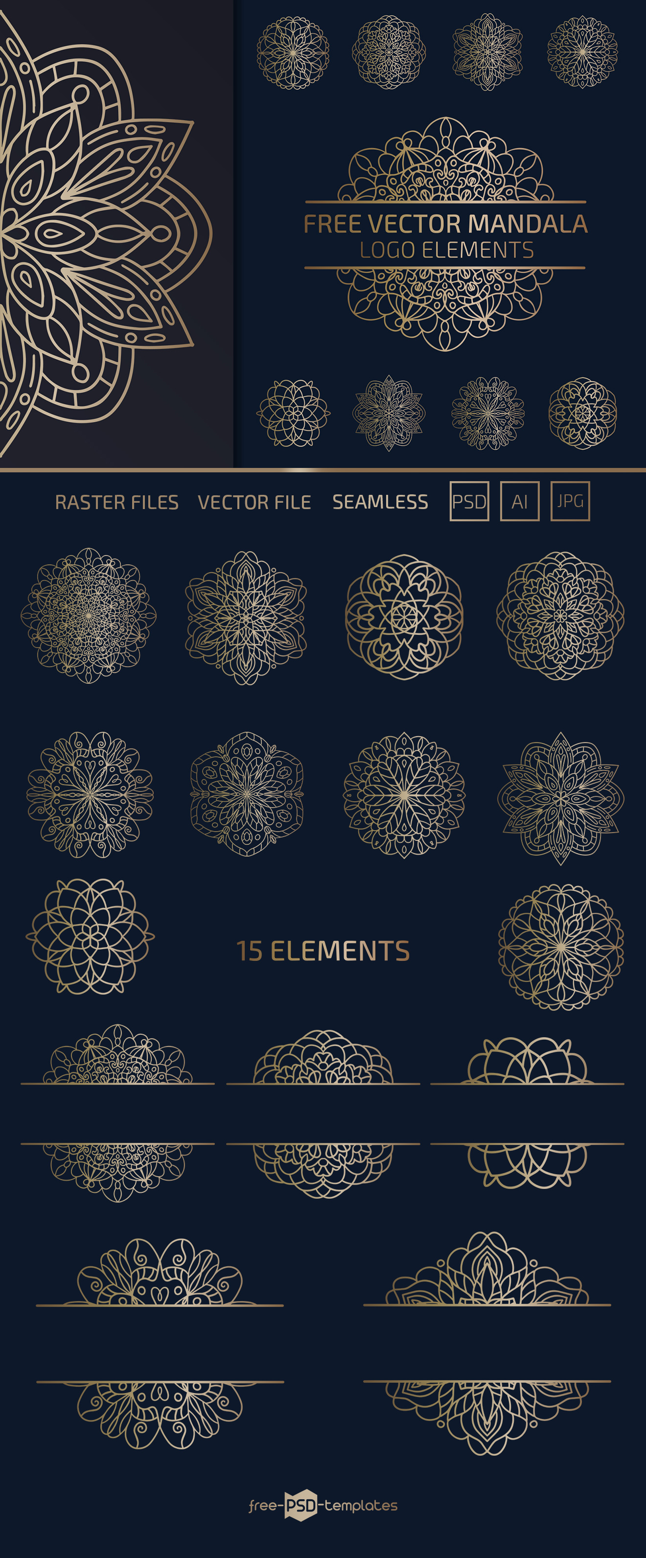 Free Vector Mandala Logo Elements Free Templates 1320x3183 Free Vector Mandala Logo Elements Free Templates