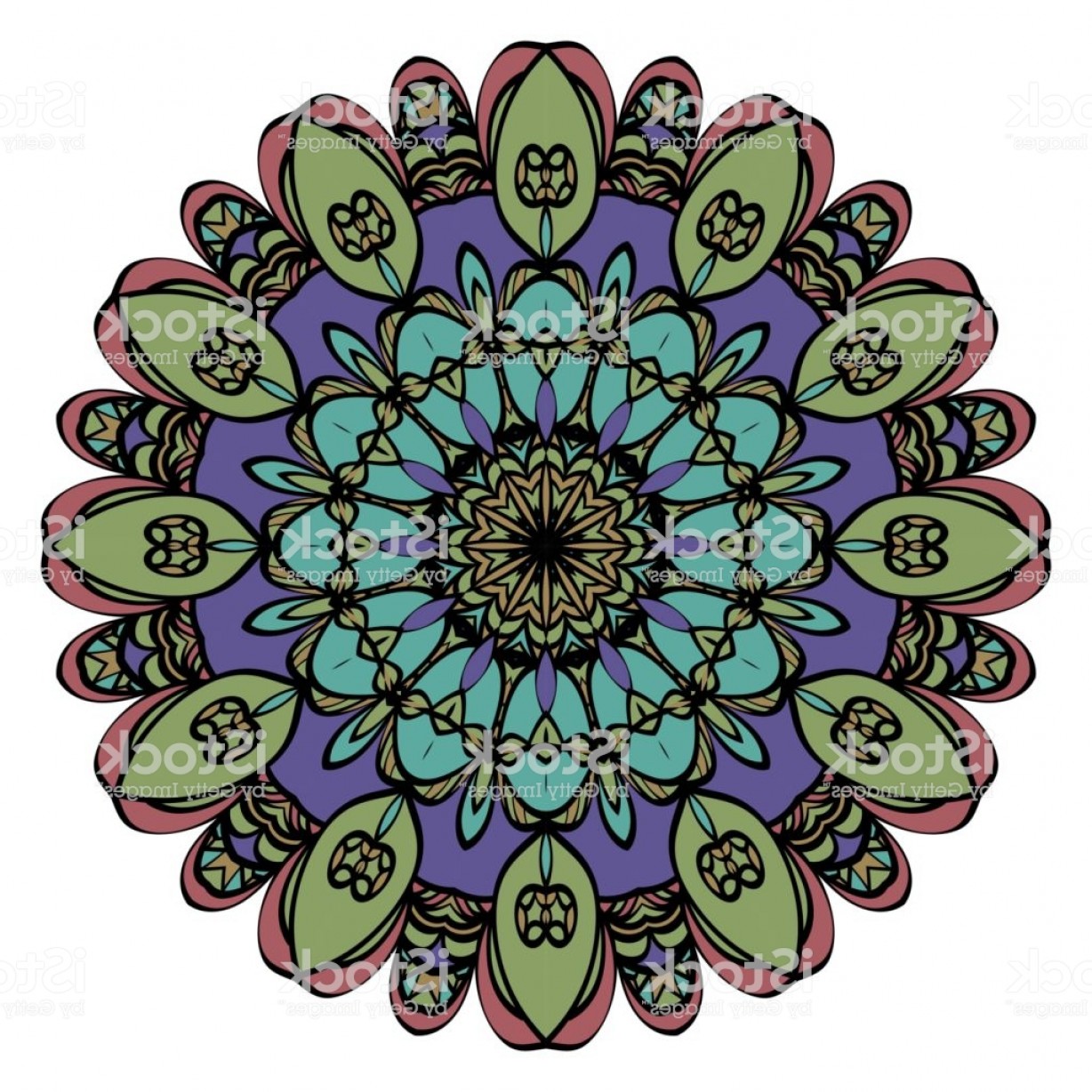 1228x1228 Flower Mandala Vintage Decorative Ornament Oriental Pattern Vector