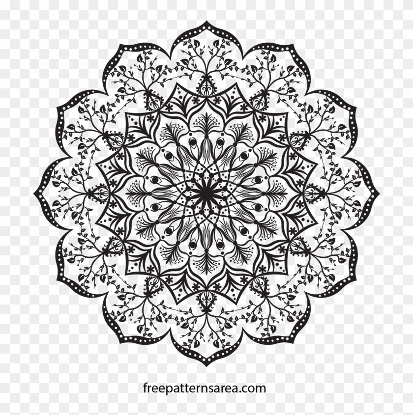 840x845 Lotus Mandala Vector Art Pattern Mandelas