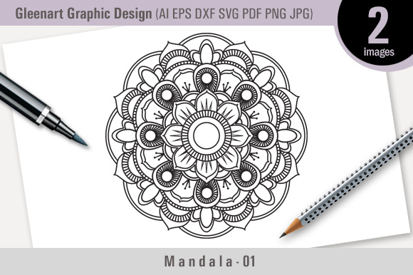 580x386 Mandala Vector Design Graphic