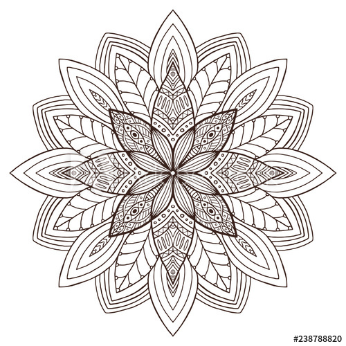 500x500 Ornamental Floral Mandala Tattoo Art Design Carpet Ornament
