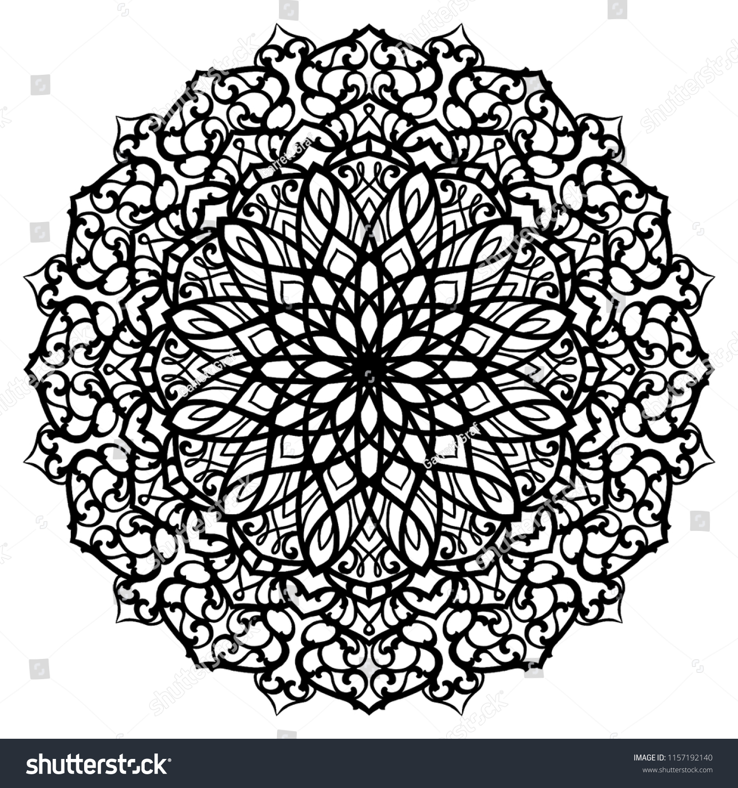 1500x1600 Sacred Geometry Coloring Pages With Mandala Pattern Vector Design