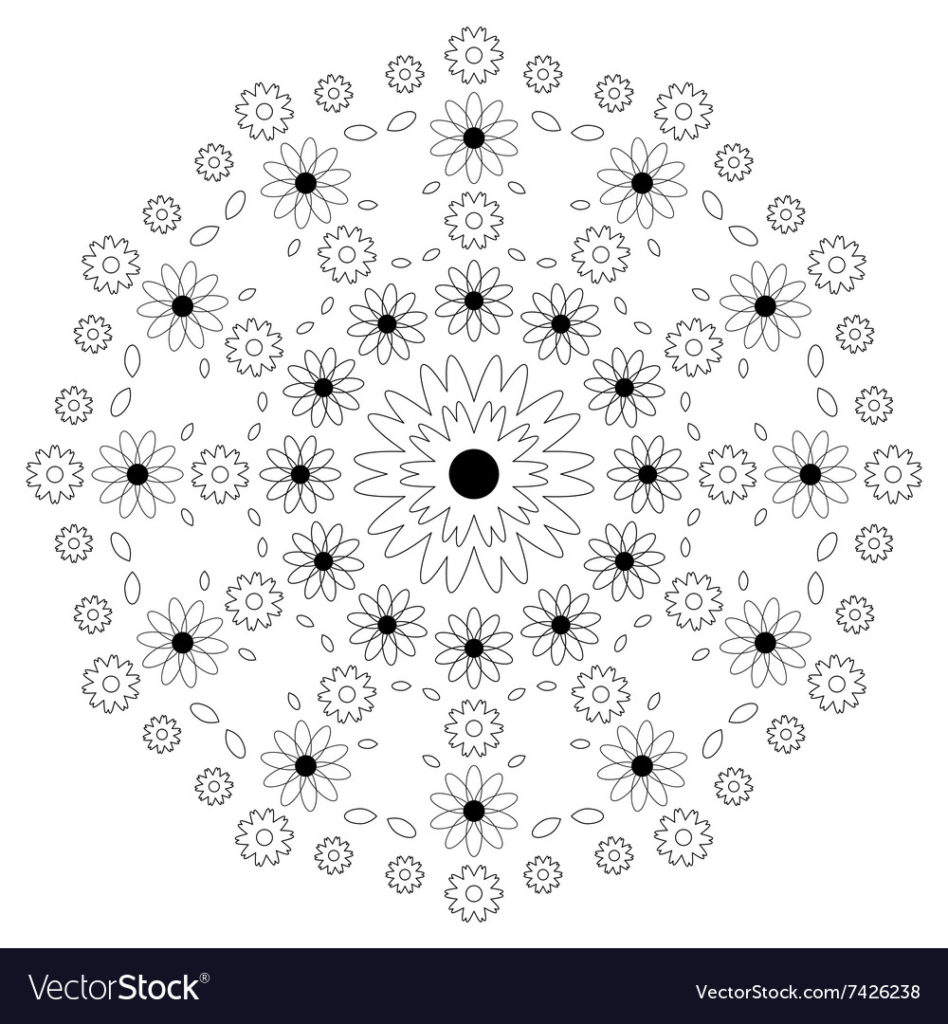 948x1024 Coloring Adult Coloring Book Pageral Mandala Pattern Vector