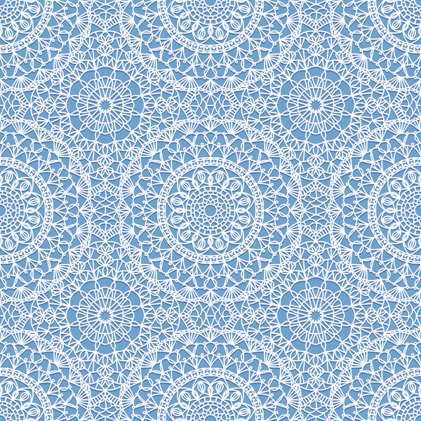 600x600 Elegant Seamless Mandala Pattern Vector
