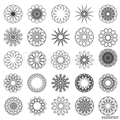 500x500 Set Of Simple Mandalas