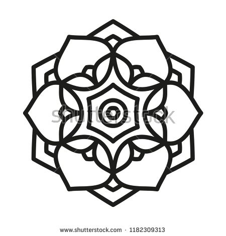 450x470 Simple Mandala Shape Vector Hand Embroidery Simple Mandala