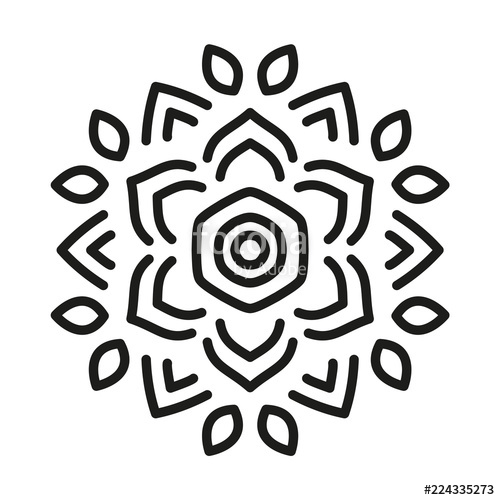 500x500 Simple Mandala Shape Vector Stock Image And Royalty Free Vector