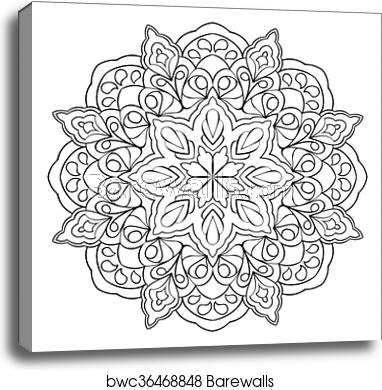 382x390 Simple Vector Mandala, Canvas Print Barewalls Posters Prints