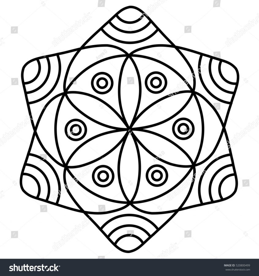 846x902 Coloring Color Book Pictures Coloring Stock Vector Simple Flower