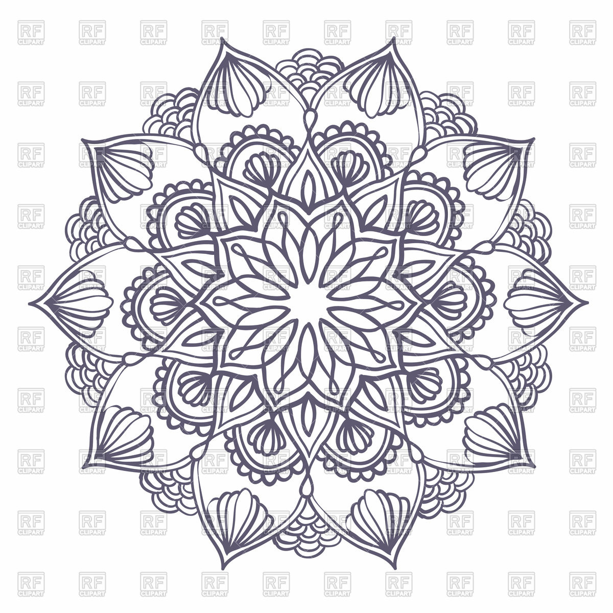 1200x1200 Round Pattern With Floral Elements