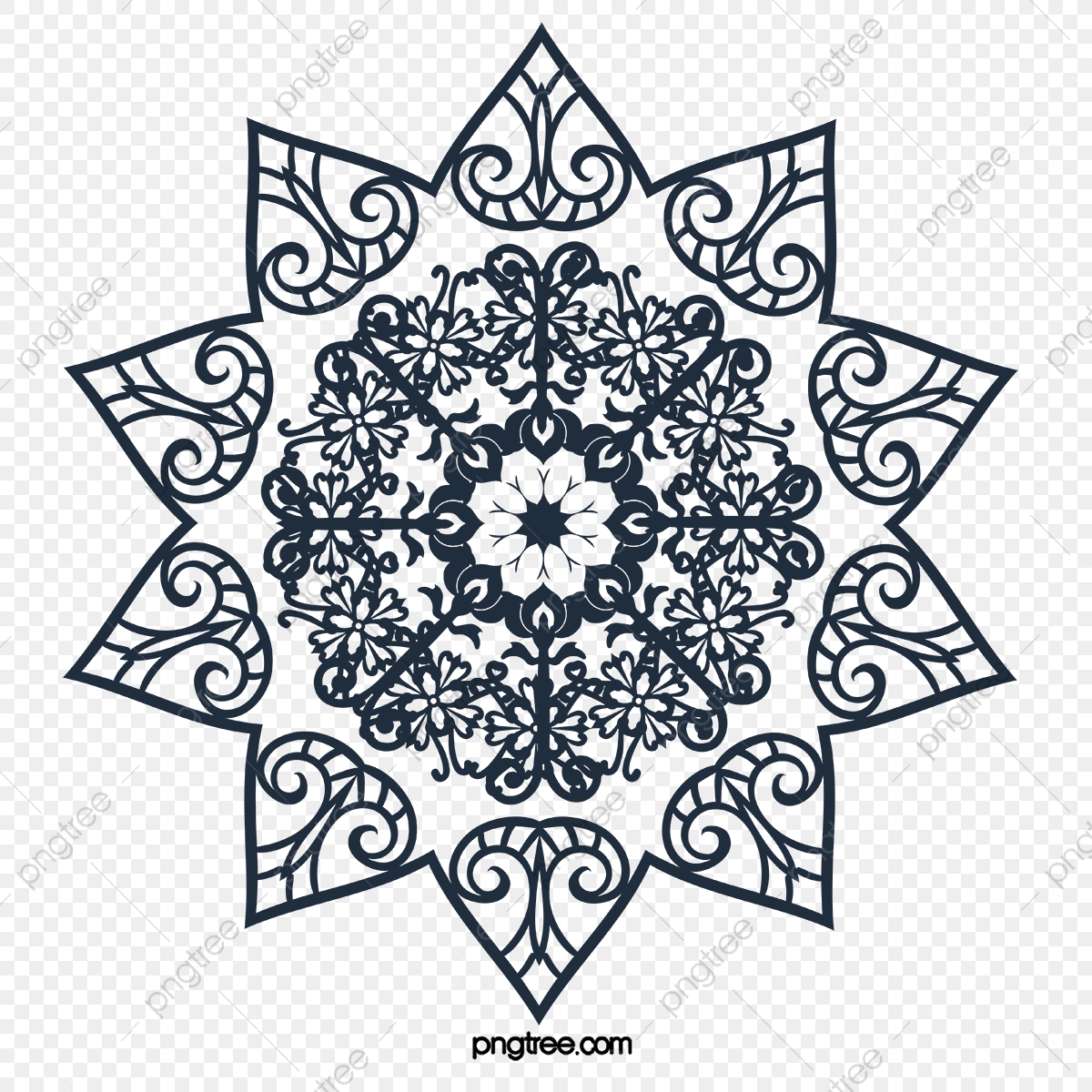 1200x1200 Vector Mandala, Vector, Decoration, Mandala Png And Vector