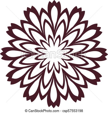 450x470 Brown Pattern Vector Flower Mandala Brown Floral Pattern