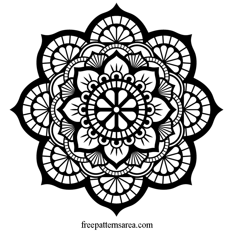 800x800 Lotus Mandala Vector Art Pattern Decals Lotus Mandala