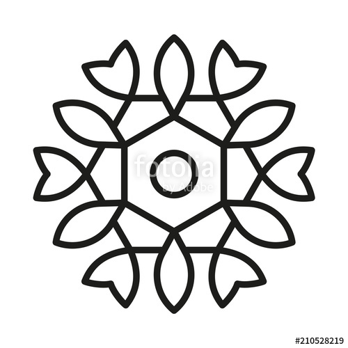 500x500 Simple Mandala Vector Lines Stock Image And Royalty Free Vector