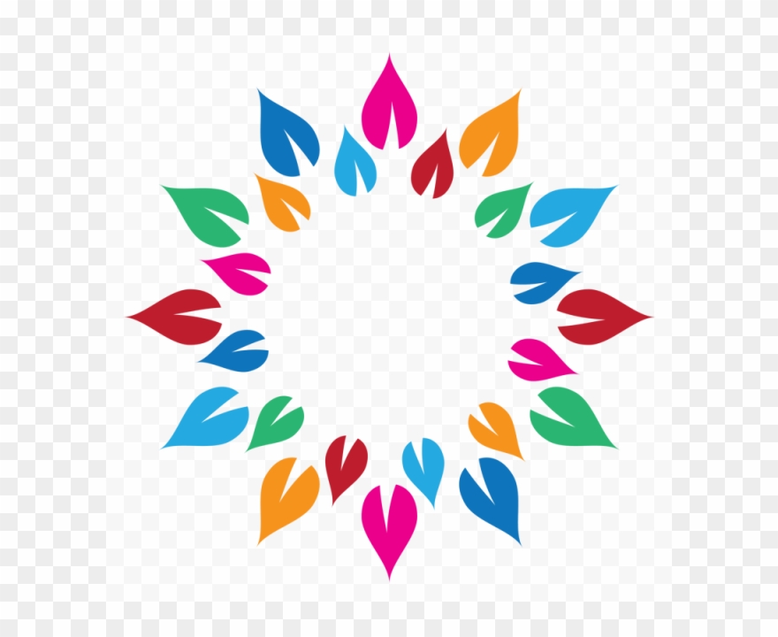 880x720 Colorful Leaves Circle Mandala