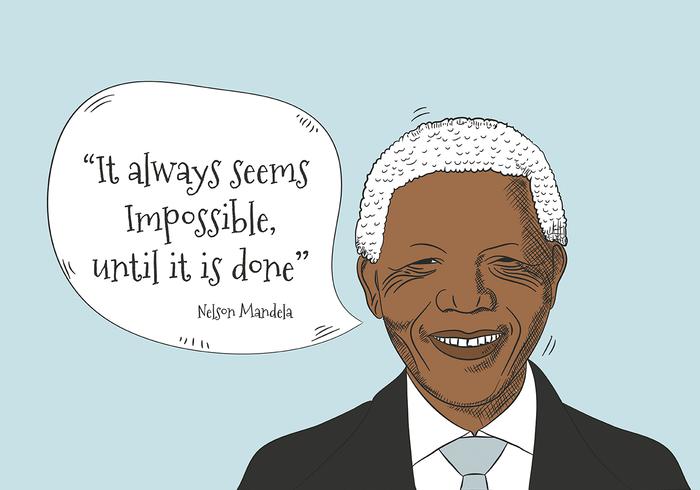 700x490 Nelson Mandela Character With Speech Bubble And Quote