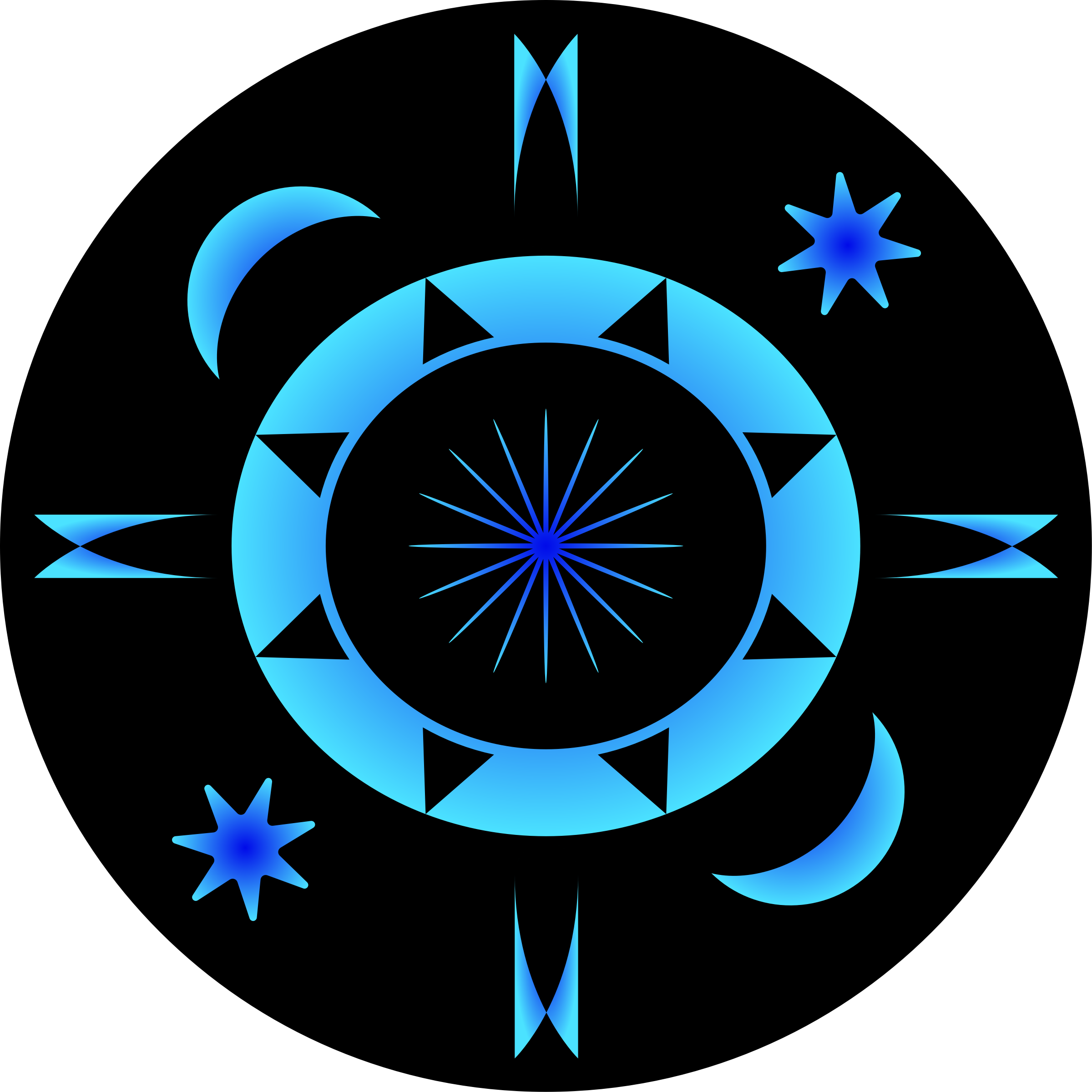 2400x2400 Night Sky Mandela Vector Clipart Image