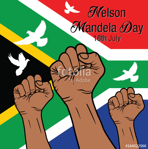 499x500 Vector Illustration For International Nelson Mandela Day Stock