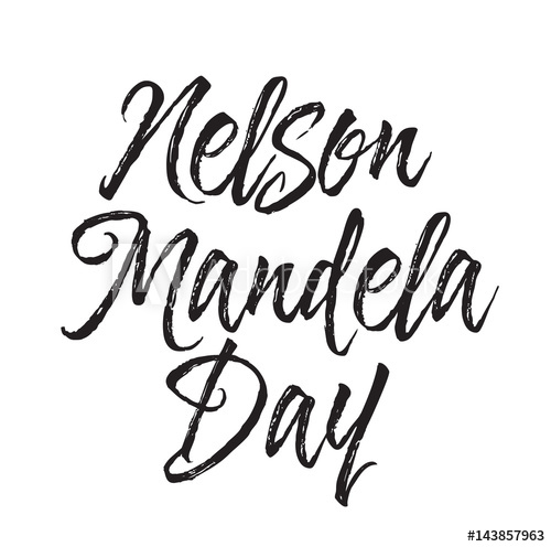 500x496 Nelson Mandela Day, Text Design Vector Calligraphy Typography