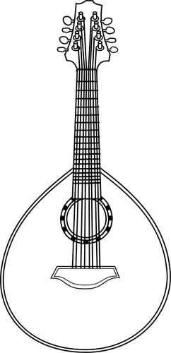 242x500 Mandolin Vector Illustration